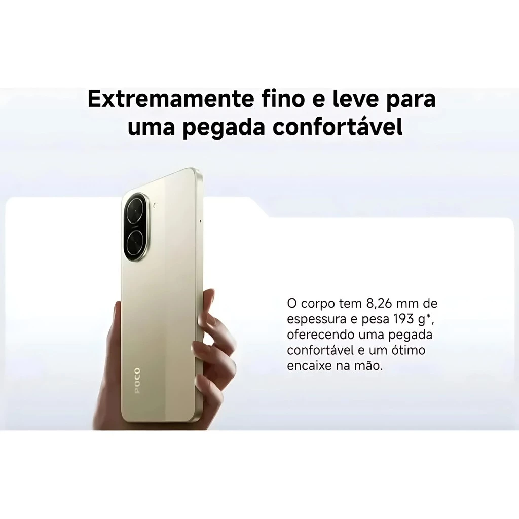 Smartphone Xiaomi POCO C71 4G - 4GB RAM | 4GB Virtual | 128GB | Tela 6,88" HD+ | Preto - Imagem 9