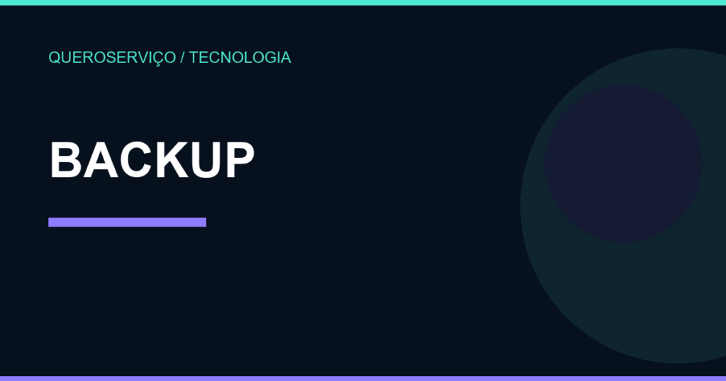 Imagem destaque sobre backup de sistema